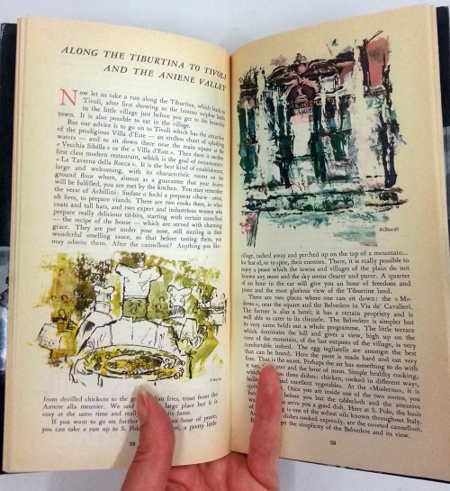 Maps of Rome as the inside covers of a book on Roman Gastronomy! These are fairly common as instruct