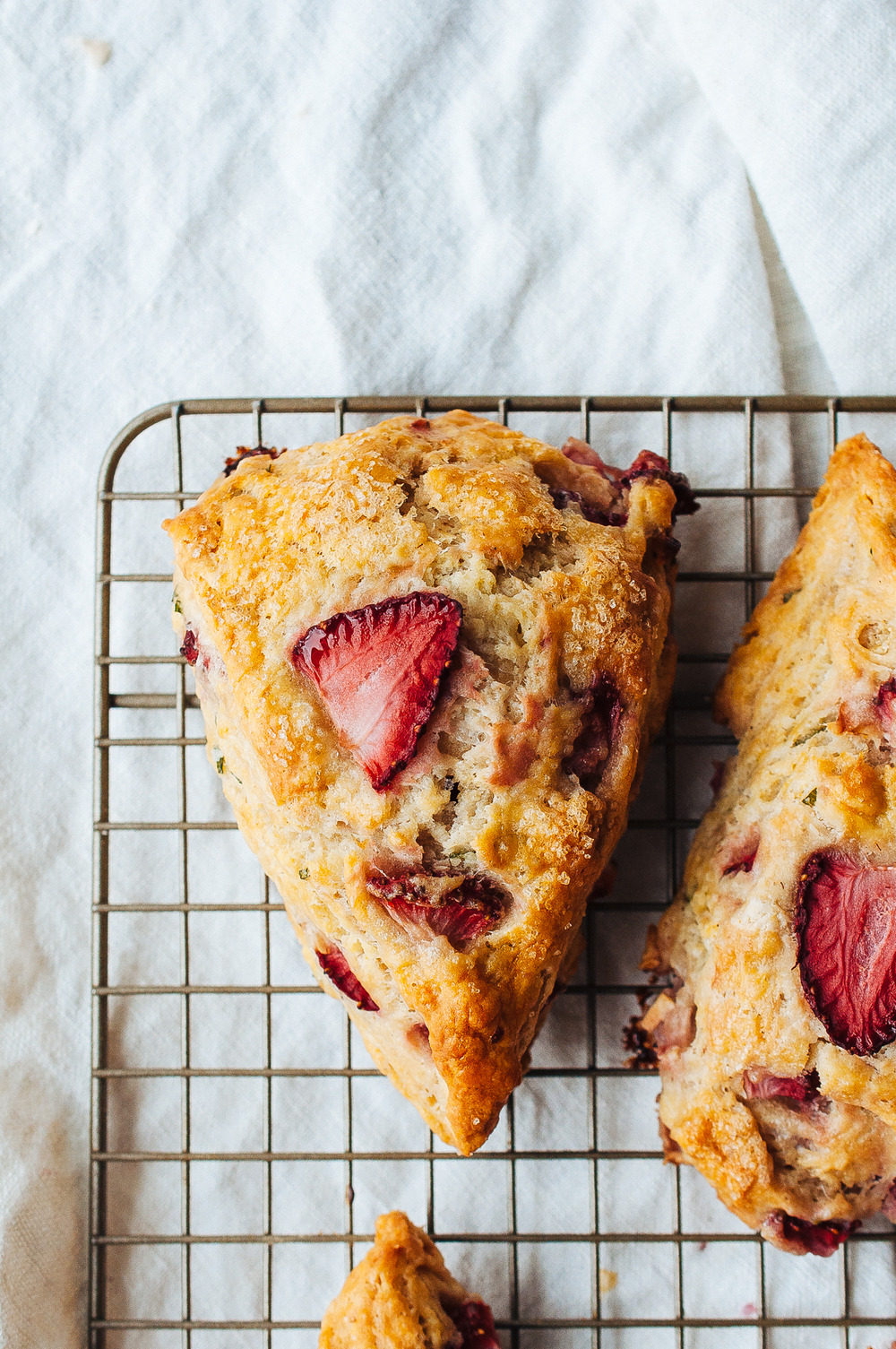 deliciousanddivine:  sweetoothgirl:    Strawberry and Mint Scones  I think I may