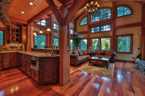 naturalelementhomes:The Big Chief Mountain Lodge A skillfully crafted, timber frame home offering 