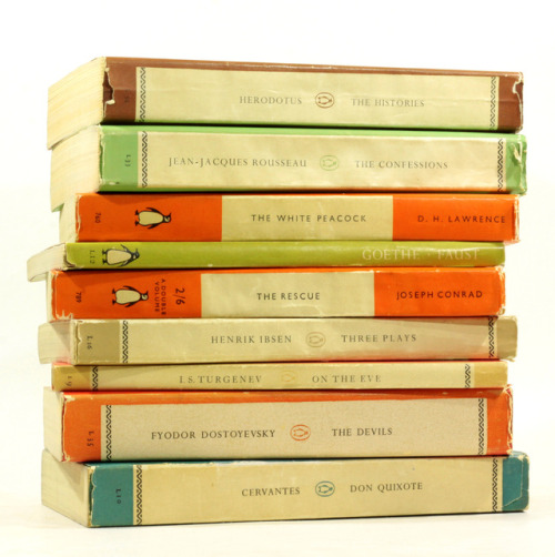 Vintage 1950s Penguin paperbacks with their original dustjackets