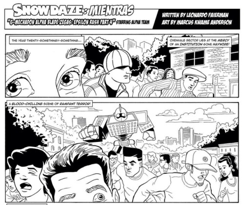 #snowdazecomic flashback. G-Mechadon chapter 4 part 1. That time the school transformed into a giant