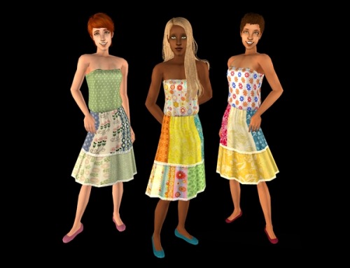 whattheskell:Happy Birthday, Holleyberry! DOWNLOAD AMARYLL’S FLORAL BOHEMIAN DRESS FOR TF Requires