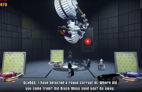 lennythereviewer:                                  GLaDOS VS HAL 9000 BEST. CAMEO. EVER. GLaDOS in Lego Dimensions: Part 1, Part 2, (Part 3) 