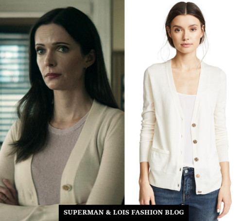 Who: Elizabeth Tulloch as Lois LaneWhat: Tory Burch Madeline Cardigan - Sold OutWhere: 1x15 “L