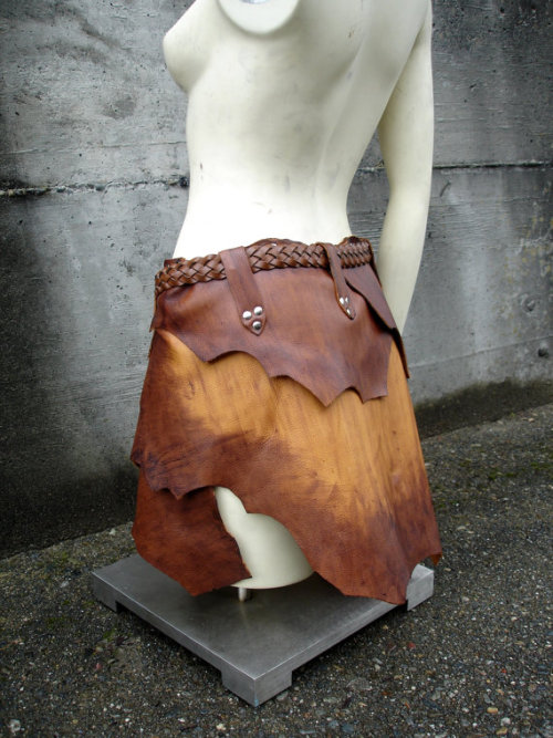 Leather Tribal Layered Wrap Around Skirt Neat Idea!! <3 Love the color to!! ^_^ From: http://www.