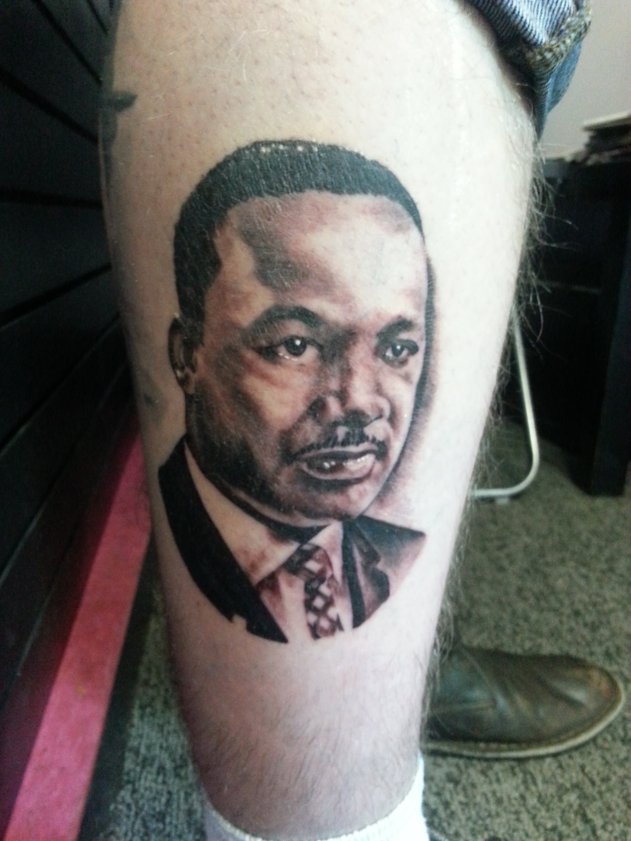 The iron monkey tattoo studio  Fun meaningful Martin Luther King Jr Done  by tattoomanuel  He has a few slots left at the end of August and some in  September To
