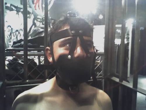 slaveboymaker: The whir of machinery. The clinking of metal. The smell of fresh leather. “Oh fuck, what is all that shit?” Too late for second thoughts now boy! 