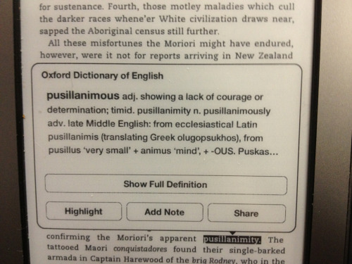 yeahwriters:  Came across this word while reading Cloud Atlas- proof that “pussy” as a w