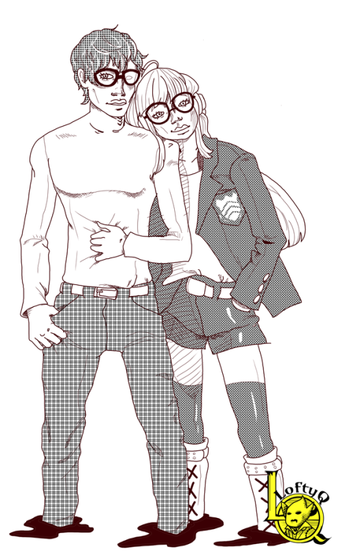 Persona 5 Fanart - Lineart (+basic Screentone)