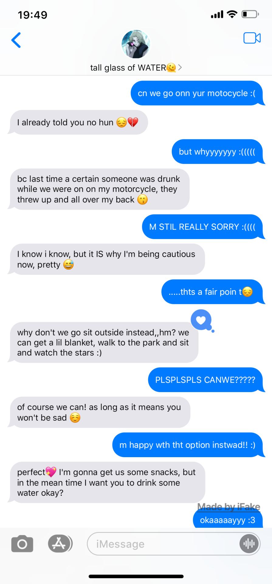 TEXTING THEM WHILE DRUNK