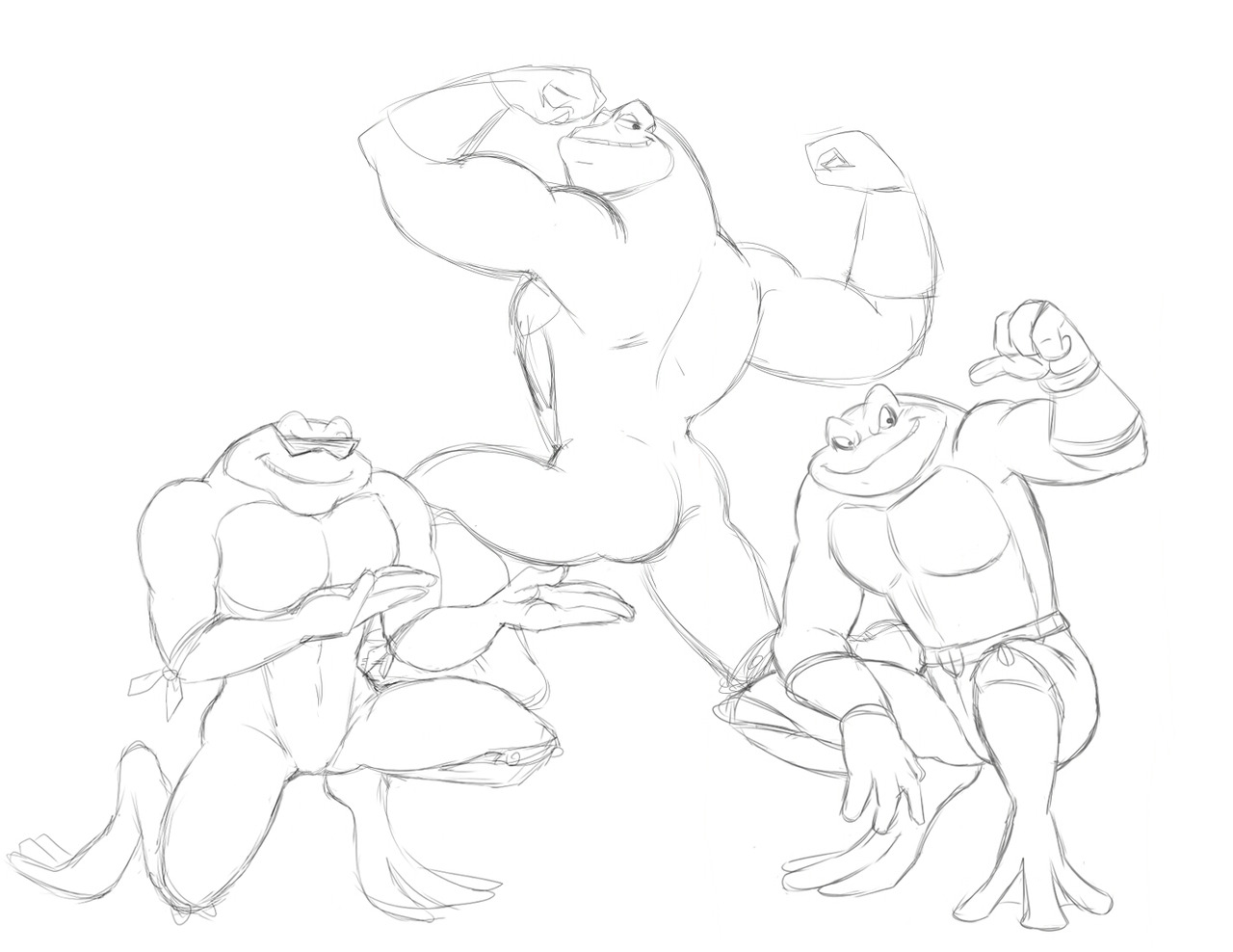 I finally finished sketching all three Battletoads! I’ve included Rash separately,
