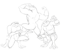 I finally finished sketching all three Battletoads!