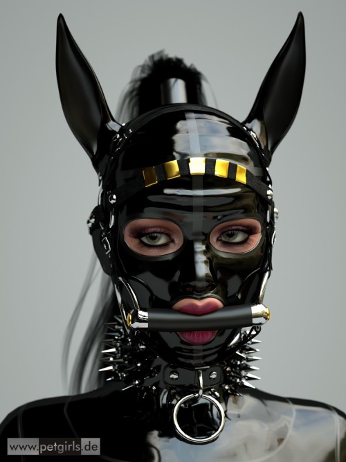 Pitch Black. Vierzehn.Ponygirl for Genesis 3.Props and clothing modelled in 3DSMax.