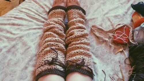 Am I the only one who can’t wait for the leaves to change?over the knee leg warmers from smalltownco