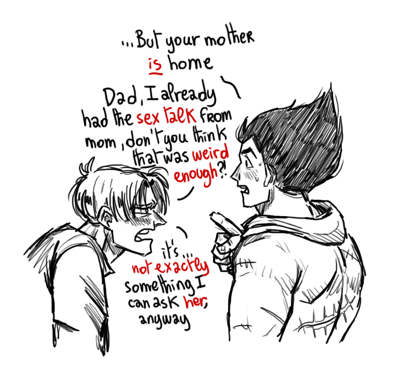 spywerewolf:  stupidoomdoodles:  Prince Vegeta and giving The Sex Talk   This is