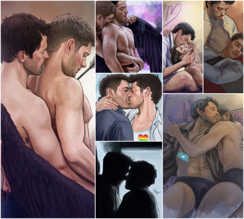 winchester-reload: So anyway, here’s a bunch of my destiel art for no reason. GODDAMN WHERE HAVE YOU