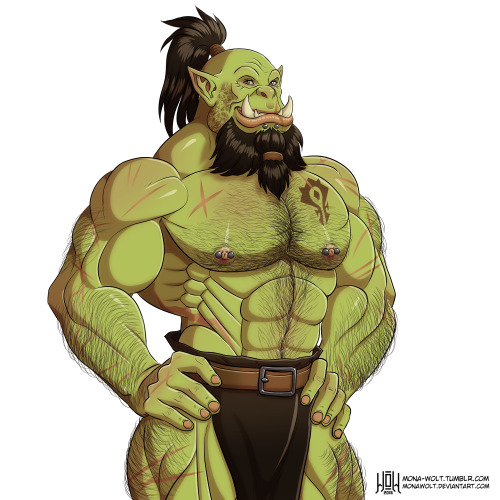 mona-wolt:  Brogarrth (one of the hottest orcs which I’ve ever drew :3) Commission for pl