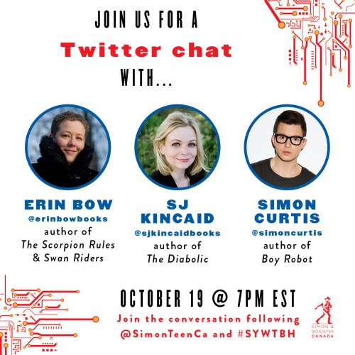 Join Us for a Twitter Chat!Always wanted to ask one of these three authors a question? Well here’s y