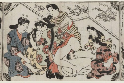 Sugimura Jihei. Erotic print. 1680. 