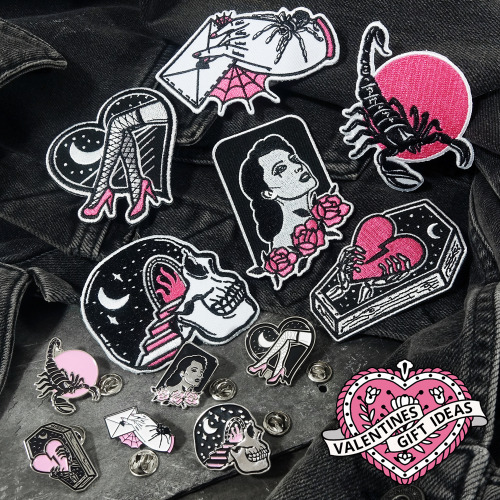 ukcustomplugs: 💕 Pink to make your partner wink! Looking for something cute &amp; edgy to give to your partner this Valentine’s day? We’ve got the best range of pins and patches that your partner is bound to love! Which is your favourite?  💕⁣⁣