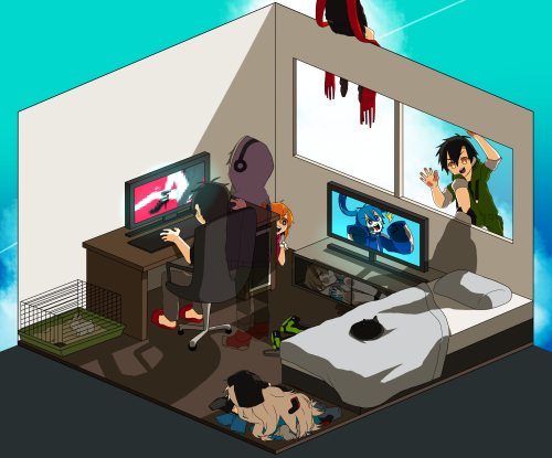furiwokaaan:  i’ve always wanted to do something like this huff huff also idk man submitted this for the 3rd anniversary thing on pixiv? because they’re doing it right now and why not ahahah o<-< pixiv 
