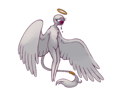 Paradigm - an angel with a giant eyeball for a head;  a crybaby; he’s not related to Amalgam but the