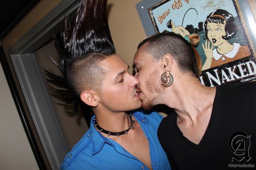 alternadudesxxx:  Alternadudes’ best: with mohawks, piercings, and big pumping cock, what could be a better example of a hot pairing?!