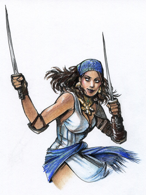 characterundefined: I went over that Izzy sketch from a couple days ago with Prismacolors.