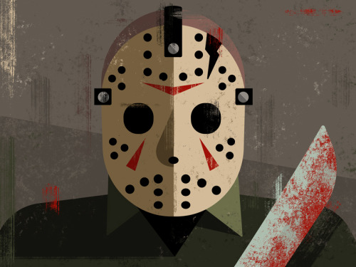 Jason Voorhees - Day 38 of 100 days of pop culture portraits by Alan D.  Get Pri