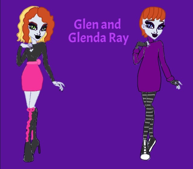 Can’t believe I never posted this here. I did base-art of Glen and Glenda in Monster High. I have no idea why I always thought they were blue, when in reality they were just pale.
I still love their designs though. #Glen and Glenda #glenda ray#glen ray#glenandglenda #ask glen and glenda  #seed of chucky #childs play#childs play#monster high