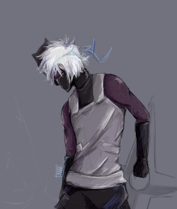 Uminos:  I Thought I’d Try Some New Colouring Styles And I Really Like This! Anbu!Kakashi