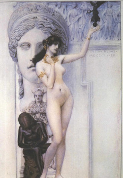 theblackcatzon:  hansansgar: Allegory of Sculpture - by Gustav Klimt 1889 