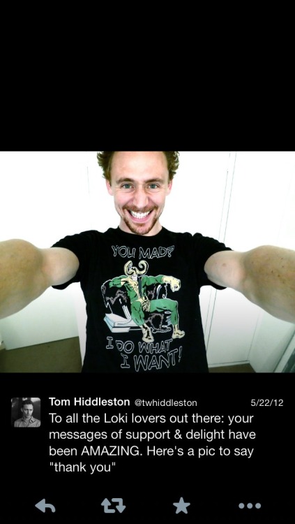 lokiwholocked:  theeditnerd:  Hiddleston Tweets  #notidealSo British. 
