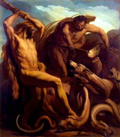 necspenecmetu:Louis Chéron, Hercules Slaying the Hydra, late 17th or early 18th century