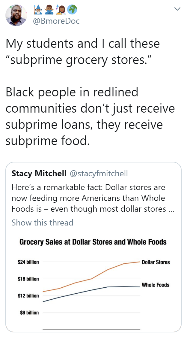 itsalburton: alwaysbewoke:    In cities, dollar stores are targeting African American