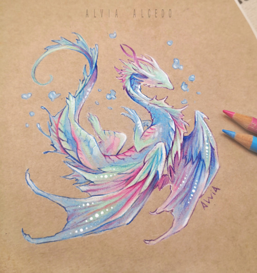 alviaalcedo: Prismatic water dragon ✨ 