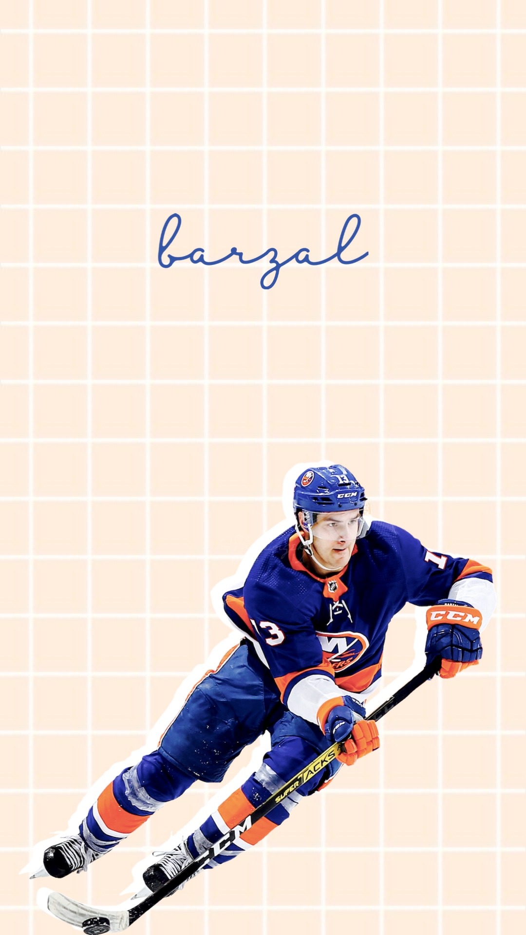 Download Canadian Ice Hockey Player Mathew Barzal Minimalist