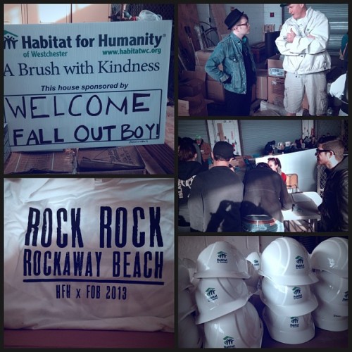 @falloutboy at Habitat for Humanity #falloutboy #saverockandroll #rockaway