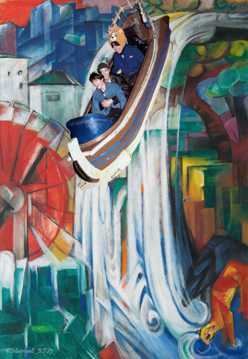 btsisinart:  Wheeeeee!ART USED: The Bewitched Mill, Franz Marc (1913)