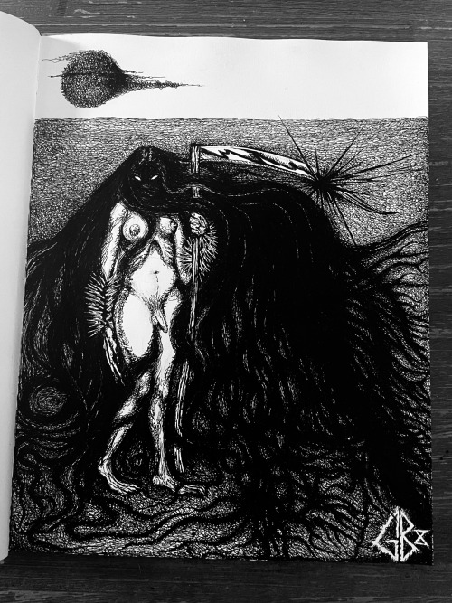 The Angle Of Death Walking With Long Hair