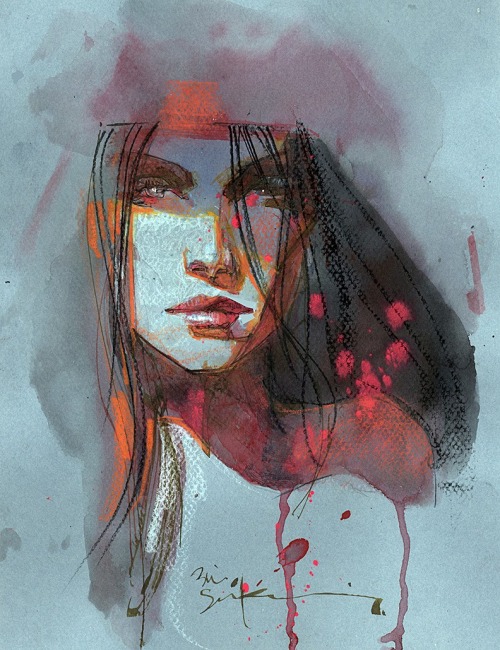 bear1na:  Elektra by Bill Sienkiewicz * 