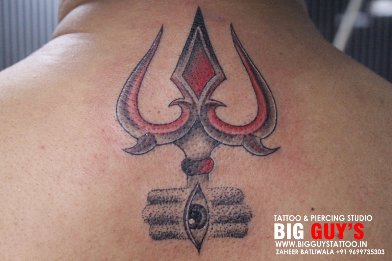 Big Guys tattoo — Admirable Trishul tattoo done at Big Guys Tattoo...