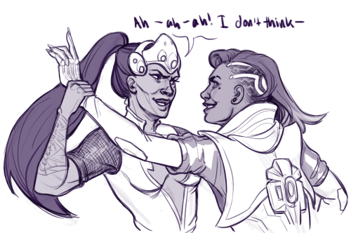 ruushes:so of course the question now is who is sombra’s gf i’ve seen sombra/zarya and sombra/symmetra and theyre both very very good and ill probably draw them soon but this was the first thing i thought 