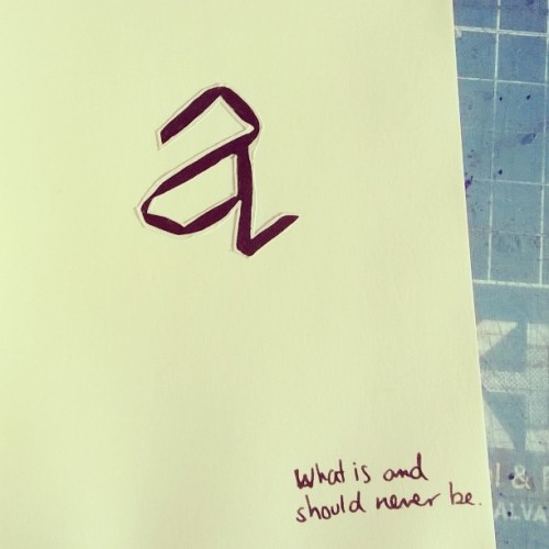 Día 91: What is and should never be. #Letterforms2014