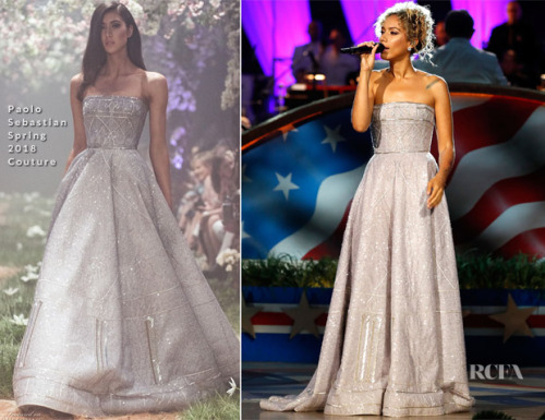 Leona Lewis wearing Paolo Sebastian Couture at the 2018 National Memorial Day Concert.05/27/18Credit