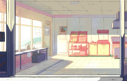 A selection of Backgrounds from the Steven Universe episode: “Cat Fingers” Art Direction: Kevin Dart Design: Steven Sugar, Emily Walus  Paint: Sophie Diao