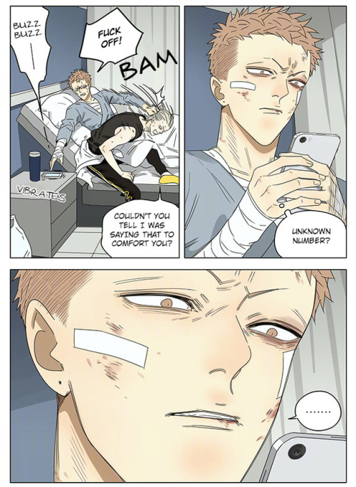 “Good night, Don’t Close Mountain.” ****this part was originally in English alreadyOld Xian update of [19 Days] translated by Yaoi-BLCD. Join us on the yaoi-blcd scanlation team discord chatroom  or 19 days fan chatroom!Previously, 1-54 with art/