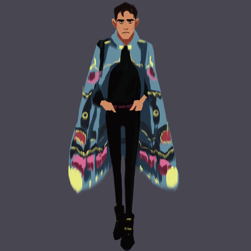 Characters inspired in moths patterns. Fashion