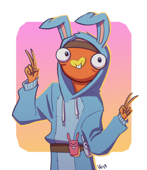 Art for Sharktoofs1 on Twitter of his adorable easter bunny Fishstick concept ♥