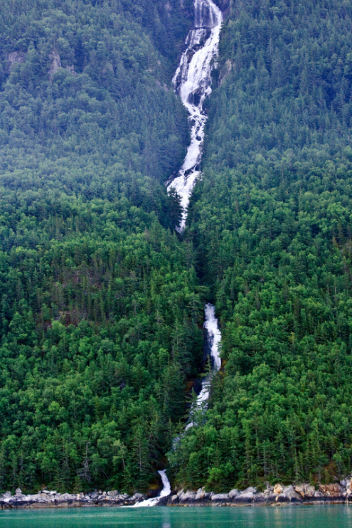 expressions-of-nature:  by Joseph KravisAlaska Fjord Waterfall